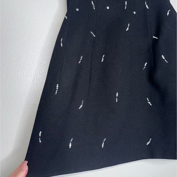 Jonathan Simkhai Arta Bustier Rhinestone Strapless Mini Cocktail Dress Black XS - Picture 6 of 13